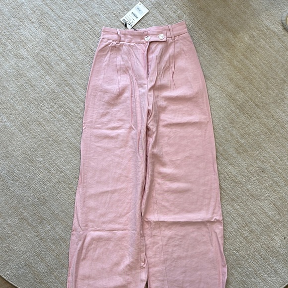 Zara Pants - ZARA Wide Leg Pants | Pink | Lightweight | Small